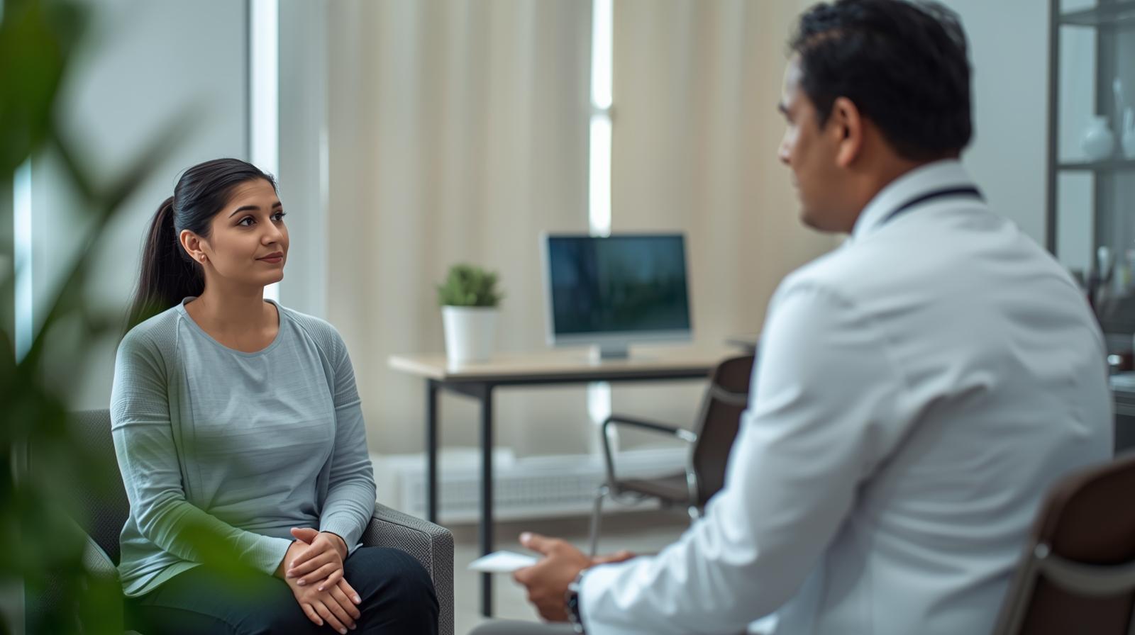 Please Provide An Image Of A Patient And A Doctor In A Private Clinic (1)